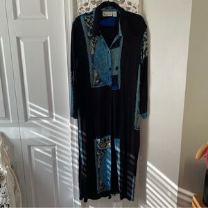 Freestyle Original Collection Collared Duster Top Lagenlook Boho Artsy Sz L